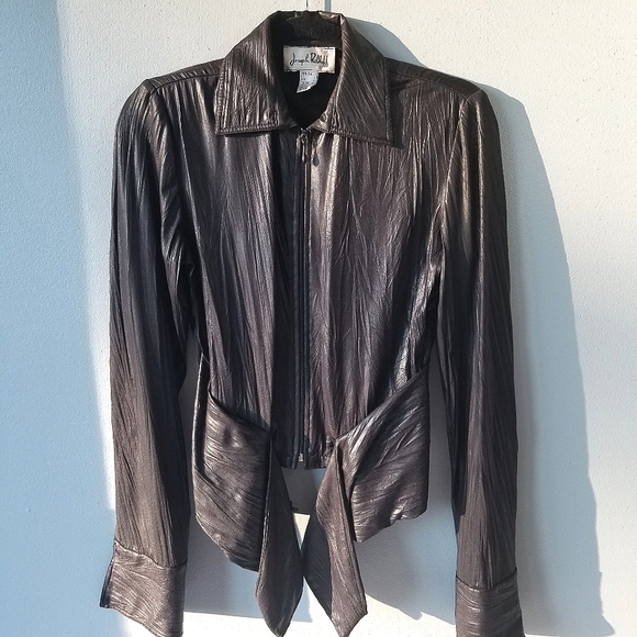 Joseph Ribkoff Black Zipup Blazer Size 4 - Picture 4 of 10